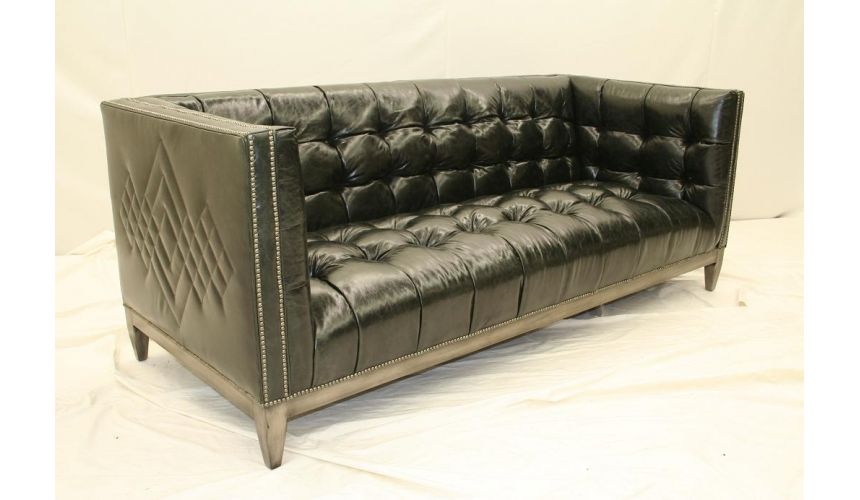 7 Cool Black Leather Tufted Sofa, Tufted Black Leather Sofa