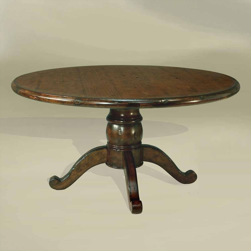 Dining Tables Rustic Home Bar Furniture 60 Round Chestnut