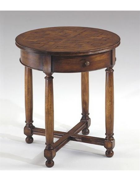Round-end-table-parquet-top