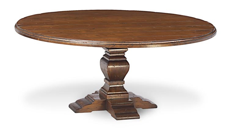 Dining Tables Round Plank Top Dining Table