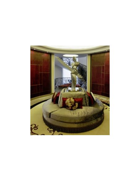 Round sofa, foyer or lobby seating. 589