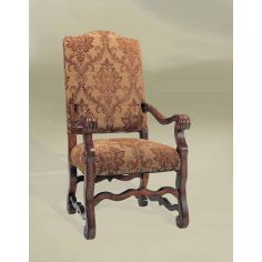Dining Chairs Rustic Luxury Furniture, Fabric Arm Chair