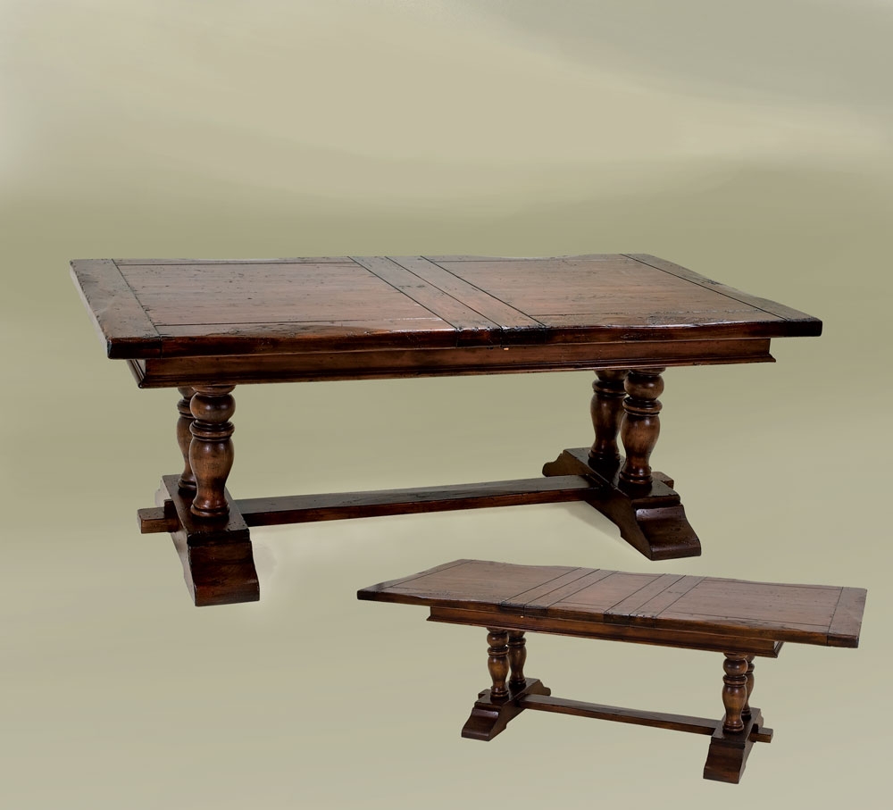 Dining Tables Rustic High End Dinning Room Provence Trestle