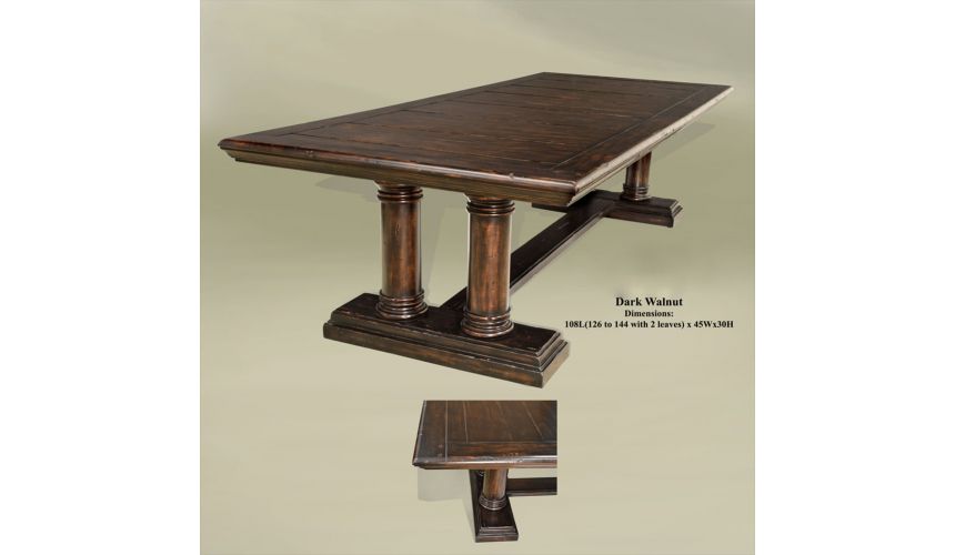 Dining Tables Rustic walnut dining table 01