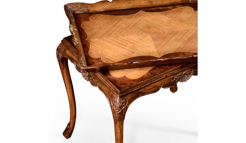 Breakfronts & China Cabinets Walnut and Satinwood Tray Table-49