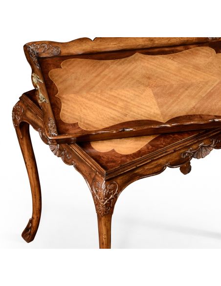Breakfronts & China Cabinets Walnut and Satinwood Tray Table-49