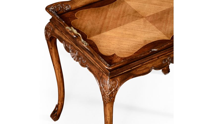 Breakfronts & China Cabinets Walnut and Satinwood Tray Table-49