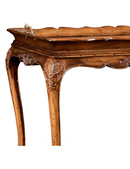 Breakfronts & China Cabinets Walnut and Satinwood Tray Table-49