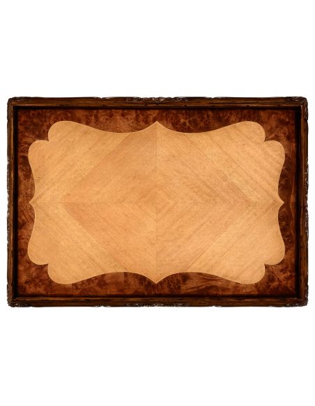 Breakfronts & China Cabinets Walnut and Satinwood Tray Table-49