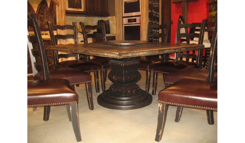 Dining Tables Scriptures table with lazy Susan custom made