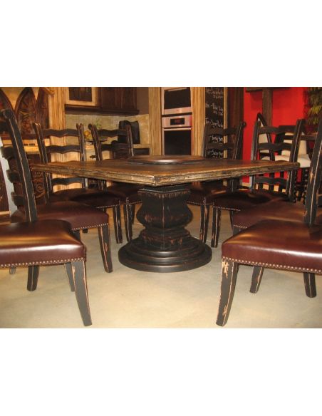 Dining Tables Scriptures table with lazy Susan custom made