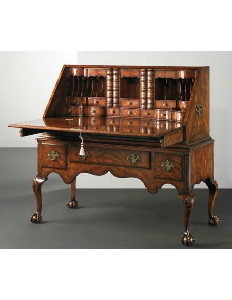 Ben Franklin Desk large American mahogany bureau.