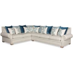 Luxury Leather & Upholstered Furniture Eclectic style large sectional sofa 9886
