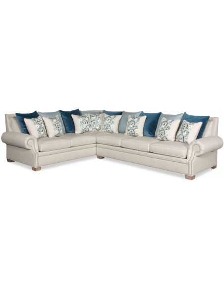 Eclectic style large sectional sofa  9886