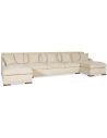 Luxury Leather & Upholstered Furniture Simple style large sectional sofa with 2 chaises 9887