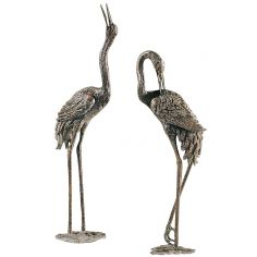 Decorative Accessories Pair of large crane statues