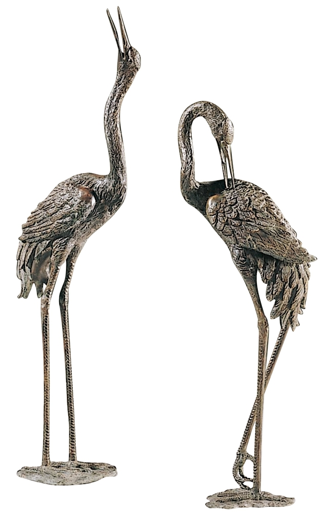 Decorative Accessories Pair of large crane statues