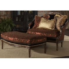 Luxury Leather & Upholstered Furniture Settee, luxury fine home furnishings