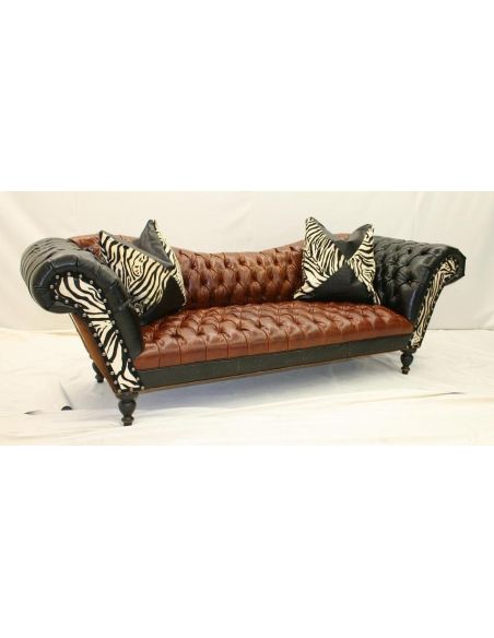 Sexy Hot Leather Furniture Tufted Sofa