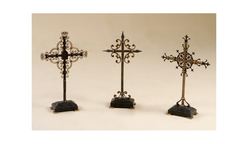 Decorative Accessories High Quality Furniture, Set of Three Ornamental Crosses