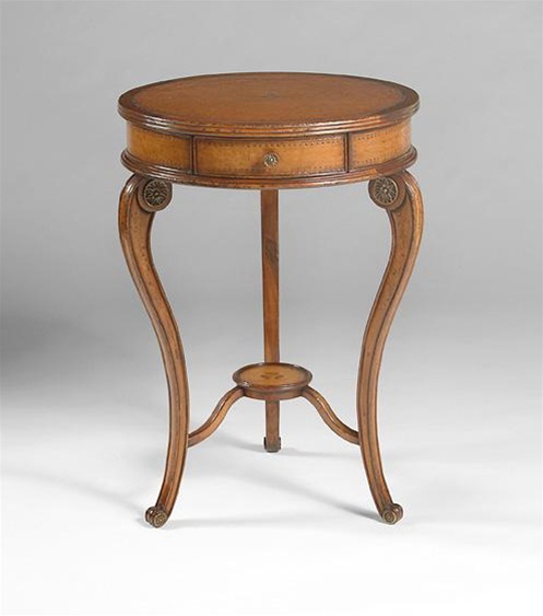 Round & Oval Side Tables sidetable-with-leather-top