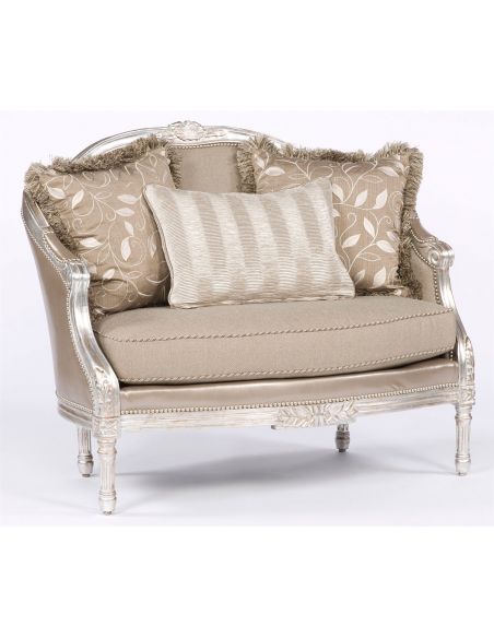 Silver sizzle hot settee. 28