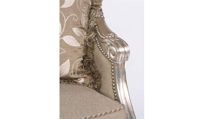 Luxury Leather & Upholstered Furniture Silver sizzle hot settee. 28