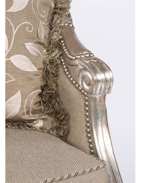 Luxury Leather & Upholstered Furniture Silver sizzle hot settee. 28