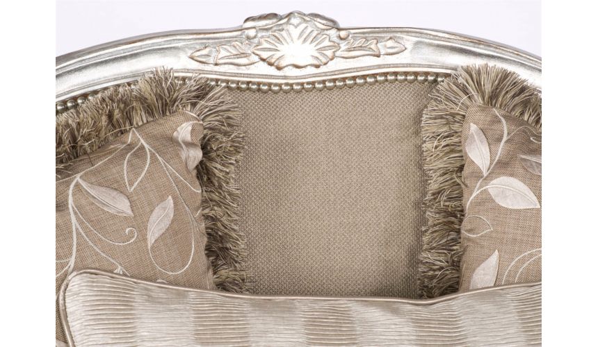 Luxury Leather & Upholstered Furniture Silver sizzle hot settee. 28