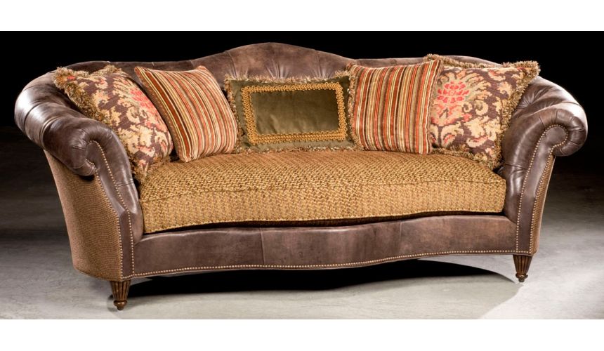 Single Cushion Sofa Tufted Leather In
