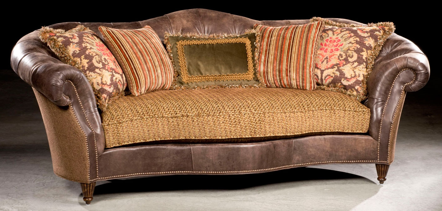 leather sofa with single cushion