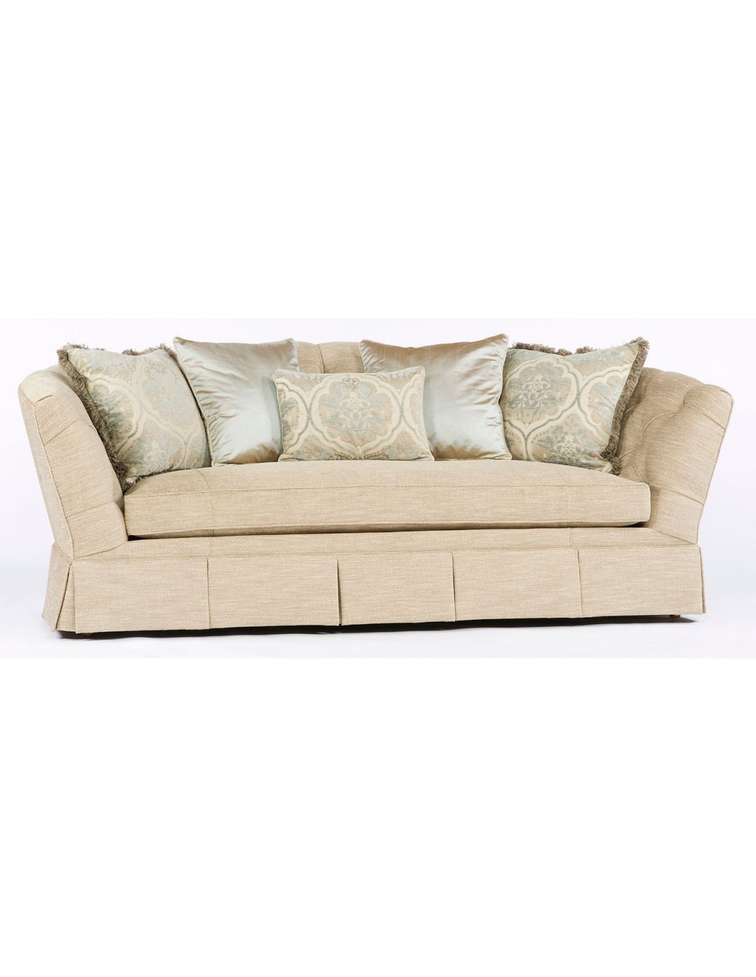 2-Seater Sofa Couch With Channel Tufted On Back And Seat Cushions, Two —  Brother's Outlet