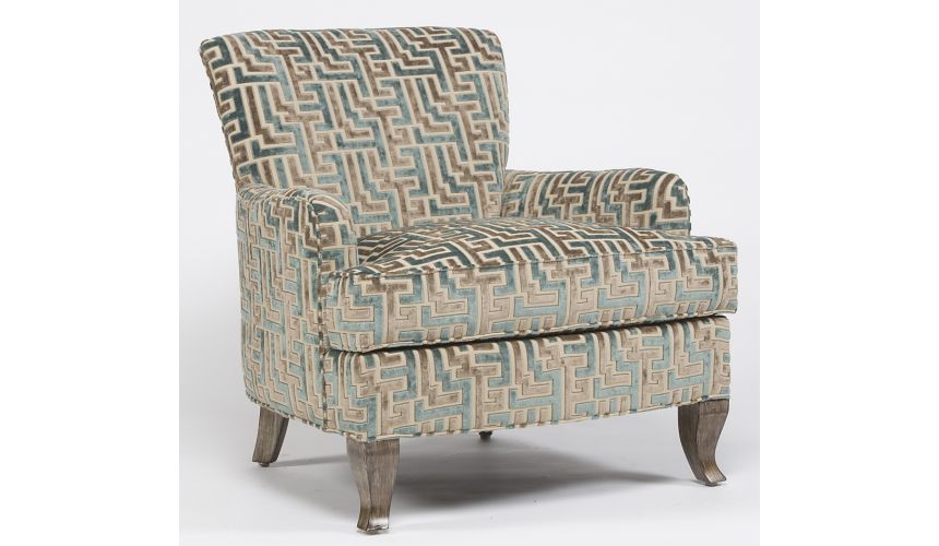 Luxury Leather & Upholstered Furniture Sleek modern design accent chair.