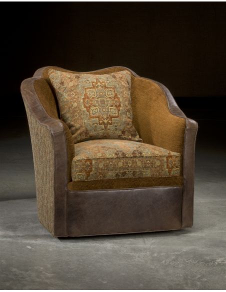 Sleek Swivel Chair,Luxury Upholstered Furniture