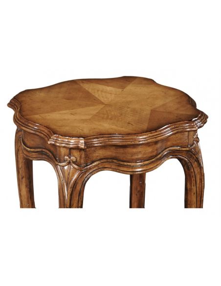 LUXURY BEDROOM FURNITURE English Manor Furniture, Small round lamp table.
