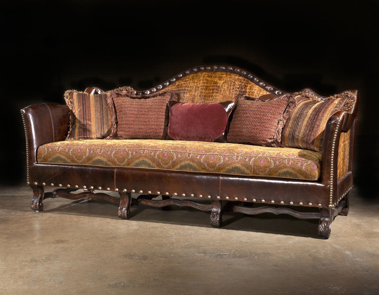 Sofa Couch Alligator Leather Cool Furniture, Cool Leather Couches