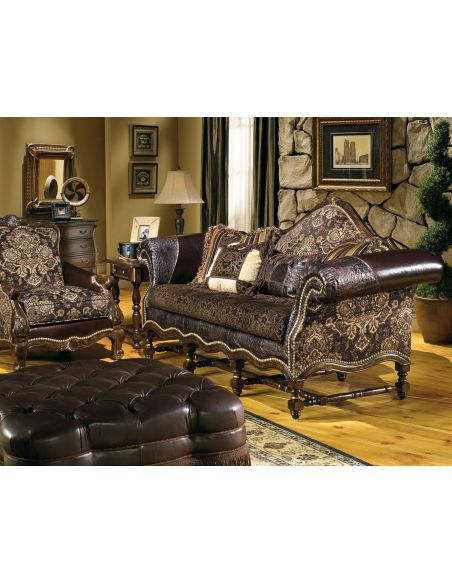 Luxury Leather & Upholstered Furniture Southwestern style furniture custom sofa, chair, ottoman