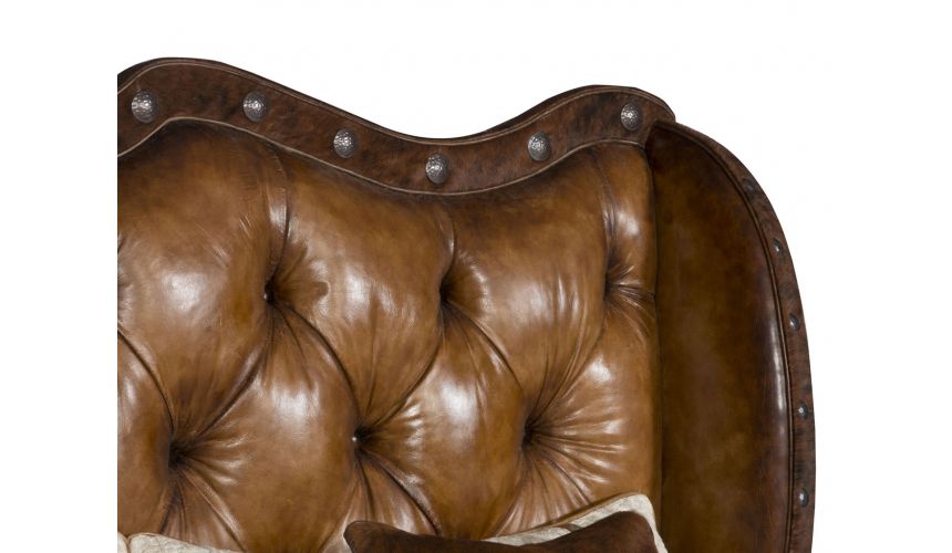 BEDS - Queen, King & California King Sizes Sundance tufted leather western master bed