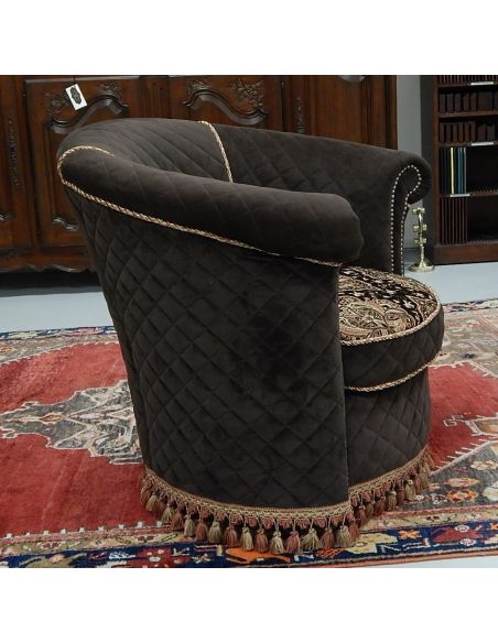 Luxury Leather & Upholstered Furniture Swivel chair luxury fine home furnishings