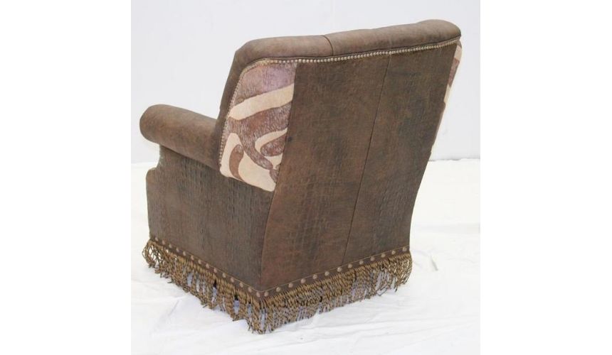 MOTION SEATING - Recliners, Swivels, Rockers Gator Leather Swivel Rocker Chair