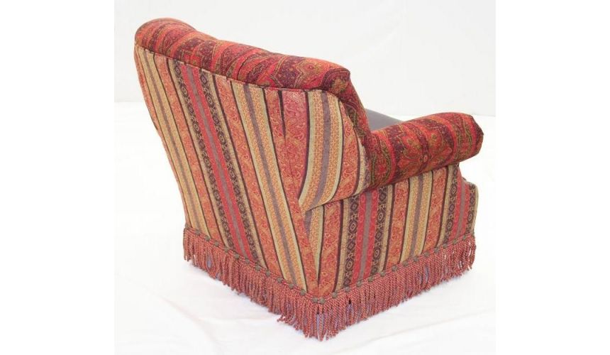 swivel rocker chair with twisted fringe