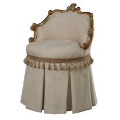 Luxury Leather & Upholstered Furniture Swivel Vanity Stool high end furniture