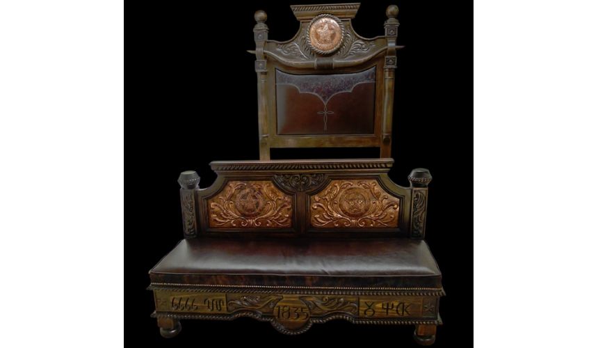 BEDS - Queen, King & California King Sizes Texas Ranger bed. High style western furniture. The best in cowboy decor.