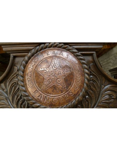 BEDS - Queen, King & California King Sizes Texas Ranger bed. High style western furniture. The best in cowboy decor.
