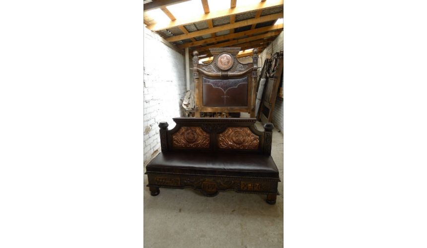 BEDS - Queen, King & California King Sizes Texas Ranger bed. High style western furniture. The best in cowboy decor.