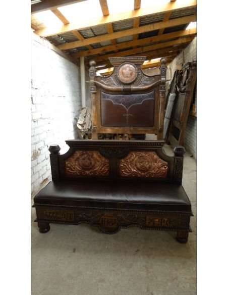 BEDS - Queen, King & California King Sizes Texas Ranger bed. High style western furniture. The best in cowboy decor.
