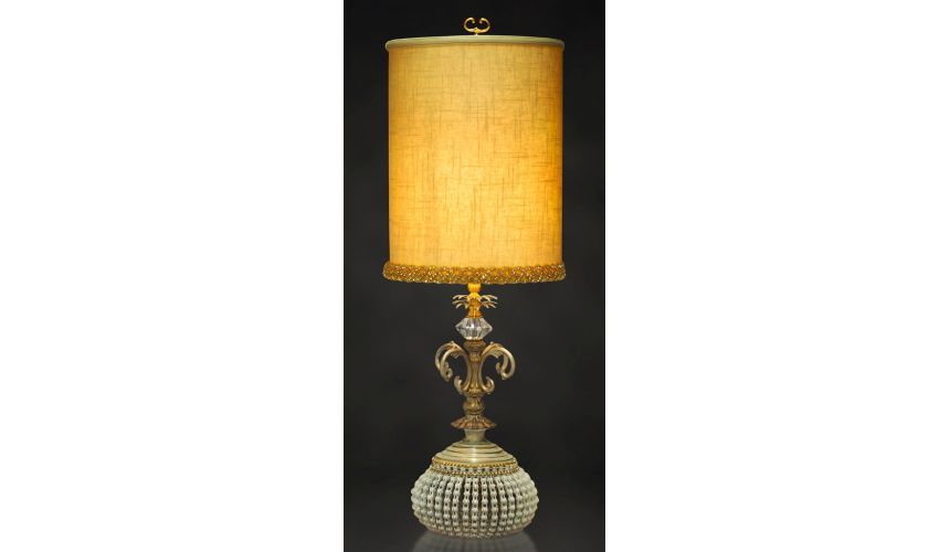 Table Lamps Linen Shade Medieval Style Table Lamp
