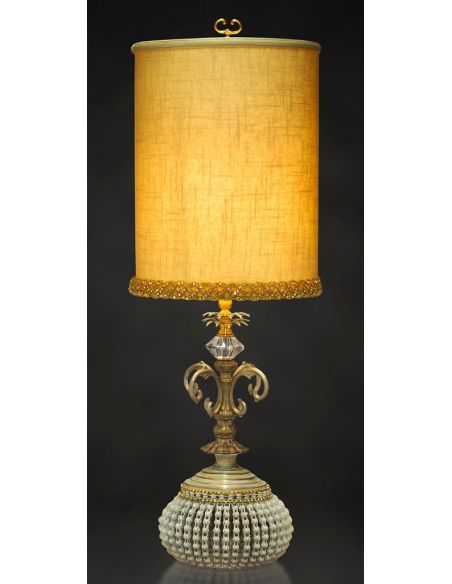 Linen Shade Medieval Style Table Lamp