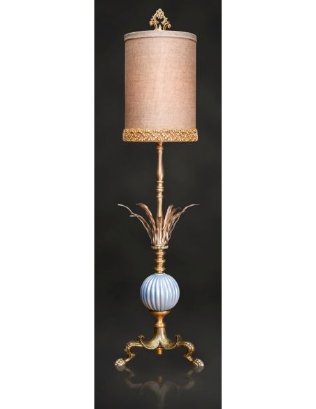 Graceful Hand Painted Golden Brown Lamp