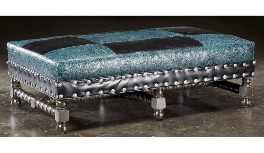 SOFA, COUCH & LOVESEAT High style furniture tooled leather sofa. Luxury fine home furnishings and high quality furniture for ...